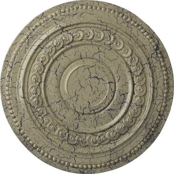Ekena Millwork Oldham Ceiling Medallion (Fits Canopies up to 8 5/8"), 18"OD x 1 1/4"P, Castle Stone Crackle CM18OLCSC - main